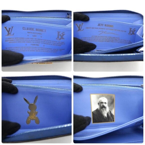 Louis Vuitton Wallet Masters Collection Monet Blue Rare by Jeff Koons - Picture 8 of 11